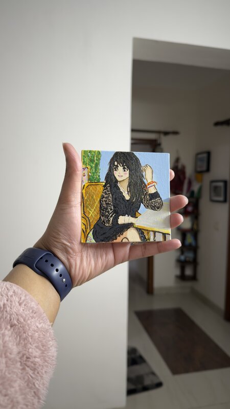 Portrait with Café Scene