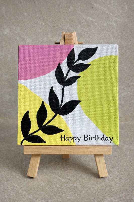 Birthday Leaves Canvas