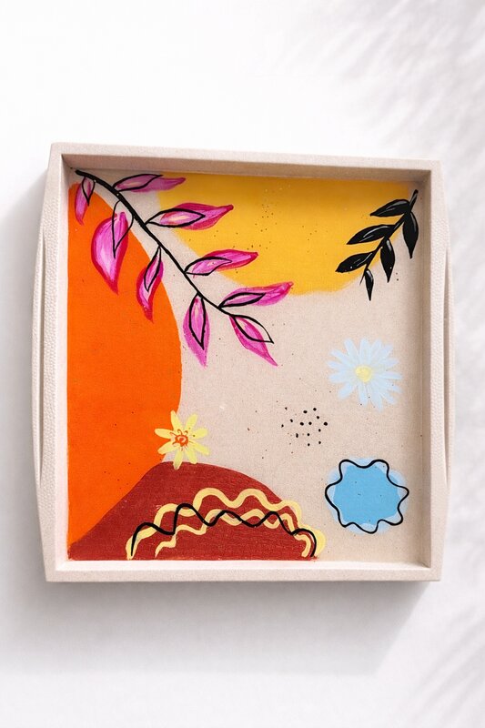 Botanical Abstract Tray (Styled)