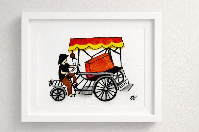 Rickshaw Puller Art